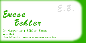emese behler business card
